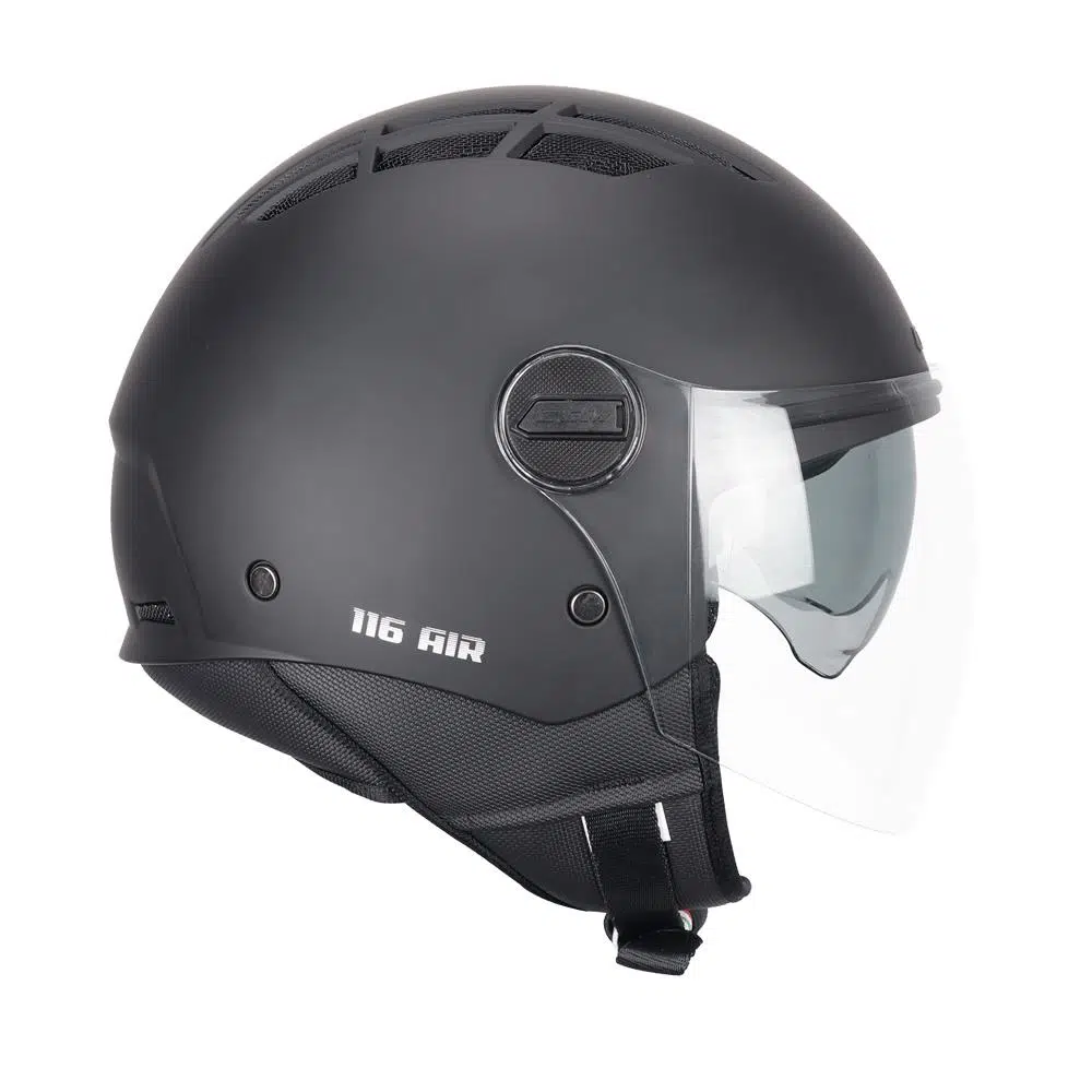 CGM 116A AIR Açık Kask SİYAH Uzun Vizör+Güneş Vizörlü -M