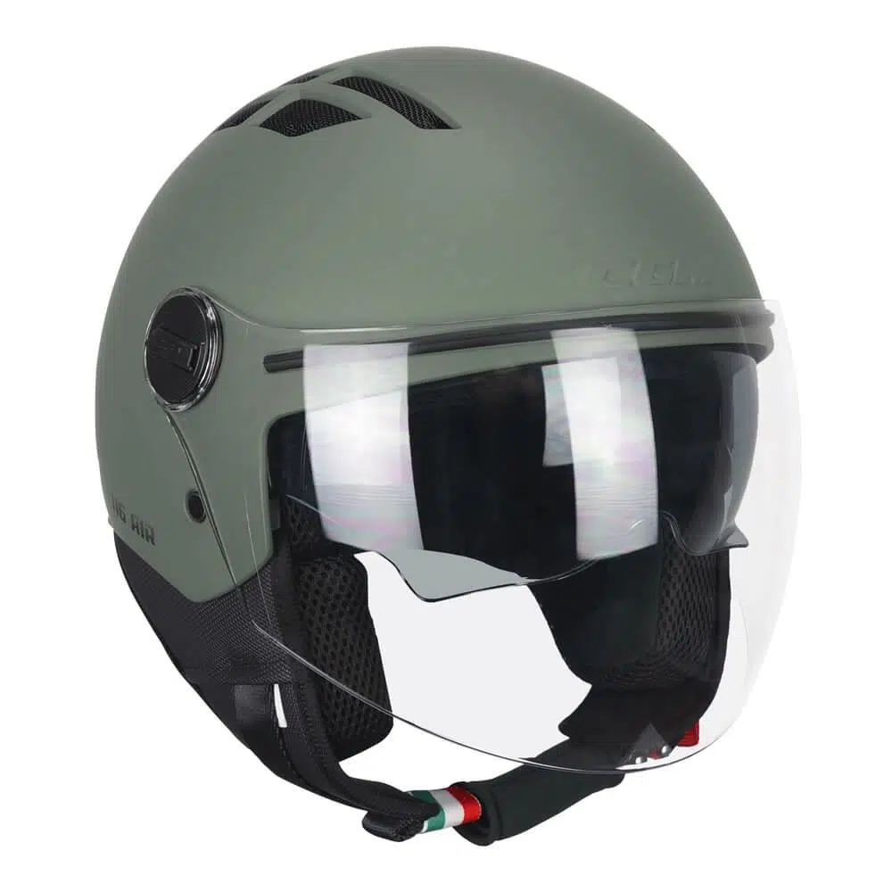 CGM 116A AIR Açık Kask YEŞİL Uzun Vizör+Güneş Vizörlü -L