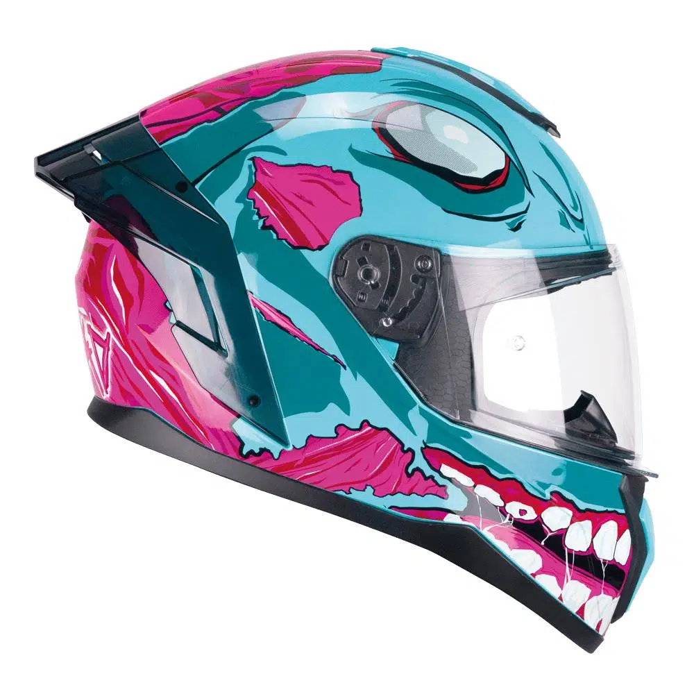 CGM 330R RIOT UNDEAD Kapalı Kask Mavi/Rosa-L